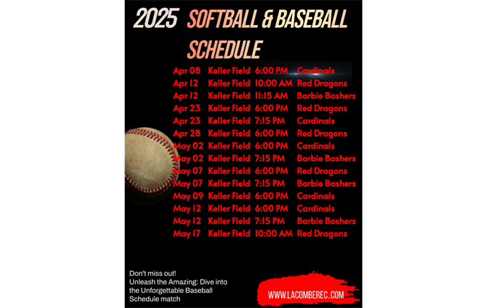 Softball & Baseball Schedule