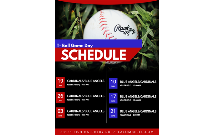T- Ball Game Schedule
